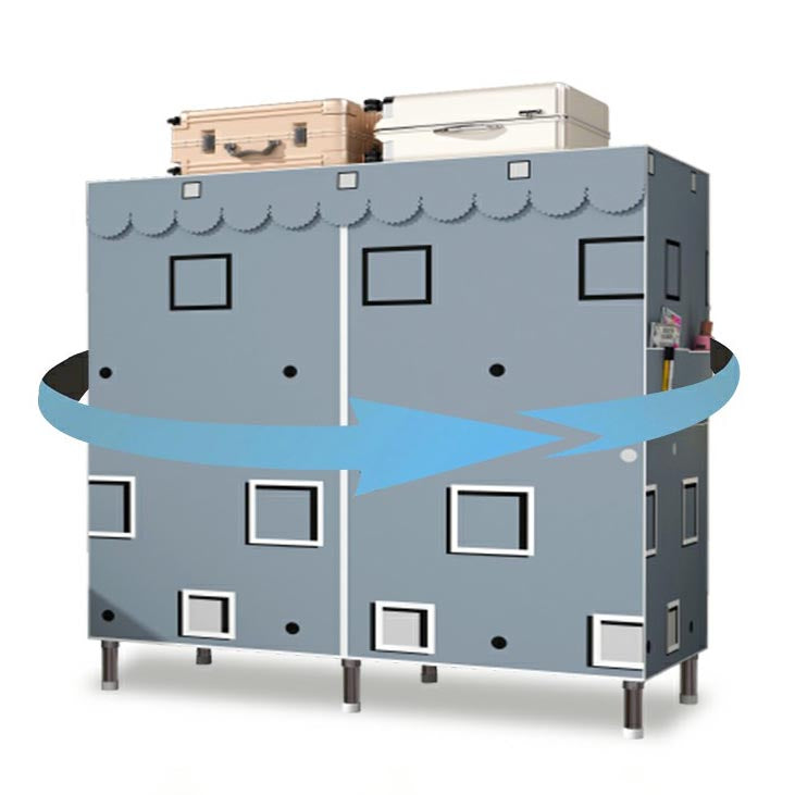 Blue Metal Double Door Modern Wardrobe 2 Doors Wardrobe Cabinet Clearhalo 'Armoires & Wardrobes' 'armoires_wardrobes' 'Bedroom Furniture' 'furn' 'furn_armoires_wardrobes' 'Furniture' 6191262