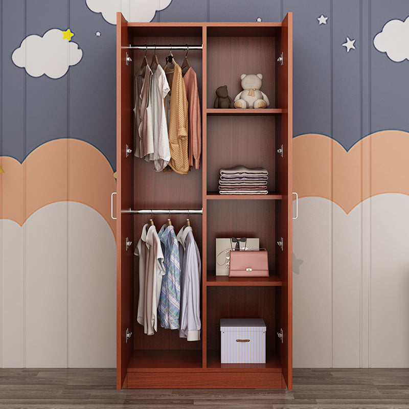 2 puertas de armario moderno y contemporáneo de 4 estanterías de 4 estantes