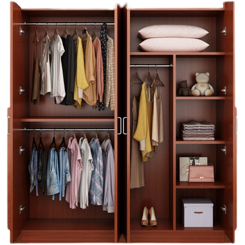 2 puertas de armario moderno y contemporáneo de 4 estanterías de 4 estantes