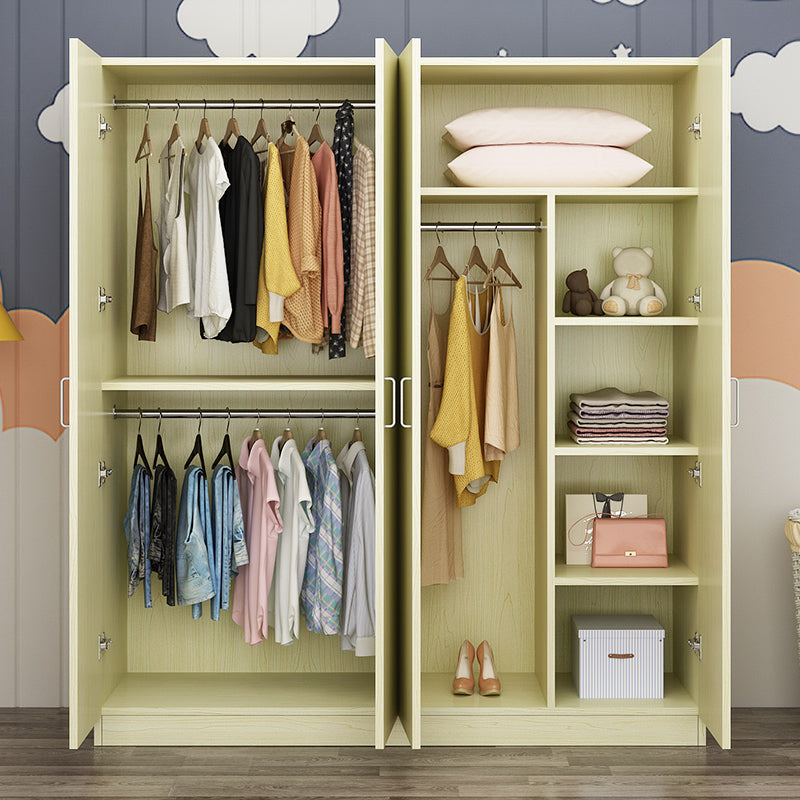 2 puertas de armario moderno y contemporáneo de 4 estanterías de 4 estantes