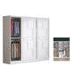 Modern Freestanding Wardrobe Armoire, 2-door Manufatured Armoire with Shelves in White 79"L x 20"W x 79"H Clearhalo 'Armoires & Wardrobes' 'armoires_wardrobes' 'Bedroom Furniture' 'furn' 'furn_armoires_wardrobes' 'Furniture' 6191356