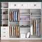 Modern Freestanding Wardrobe Armoire, 2-door Manufatured Armoire with Shelves in White Clearhalo 'Armoires & Wardrobes' 'armoires_wardrobes' 'Bedroom Furniture' 'furn' 'furn_armoires_wardrobes' 'Furniture' 6191357