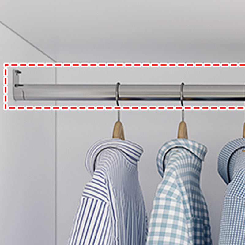 Modern Freestanding Wardrobe Armoire, 2-door Manufatured Armoire with Shelves in White Clearhalo 'Armoires & Wardrobes' 'armoires_wardrobes' 'Bedroom Furniture' 'furn' 'furn_armoires_wardrobes' 'Furniture' 6191363