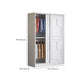 Modern Freestanding Wardrobe Armoire, 2-door Manufatured Armoire with Shelves in White Clearhalo 'Armoires & Wardrobes' 'armoires_wardrobes' 'Bedroom Furniture' 'furn' 'furn_armoires_wardrobes' 'Furniture' 6191369
