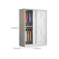 Modern Freestanding Wardrobe Armoire, 2-door Manufatured Armoire with Shelves in White Clearhalo 'Armoires & Wardrobes' 'armoires_wardrobes' 'Bedroom Furniture' 'furn' 'furn_armoires_wardrobes' 'Furniture' 6191370