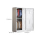 Modern Freestanding Wardrobe Armoire, 2-door Manufatured Armoire with Shelves in White Clearhalo 'Armoires & Wardrobes' 'armoires_wardrobes' 'Bedroom Furniture' 'furn' 'furn_armoires_wardrobes' 'Furniture' 6191372