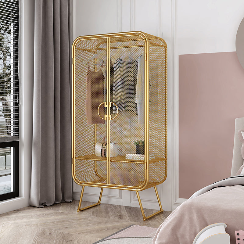 Noordse ijzeren rooster Garderobe Lange hangende opberg metalen opbergkast