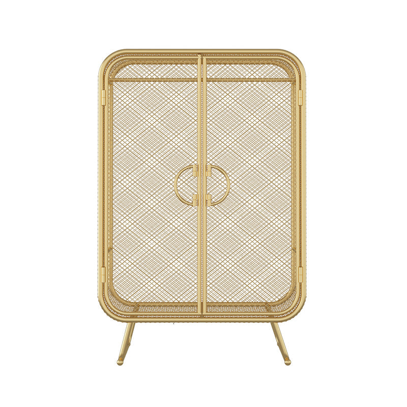 Noordse ijzeren rooster Garderobe Lange hangende opberg metalen opbergkast