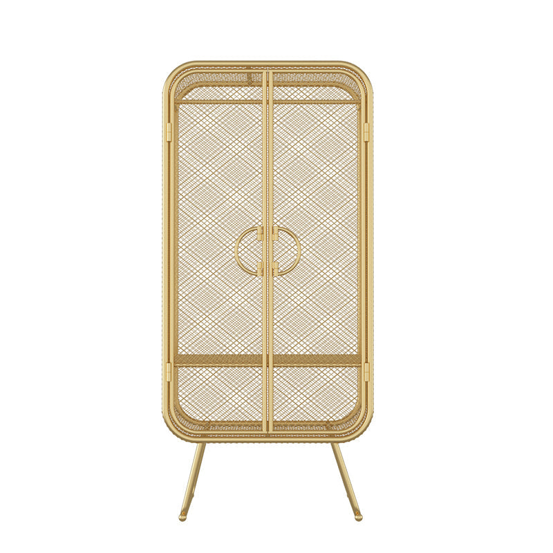 Noordse ijzeren rooster Garderobe Lange hangende opberg metalen opbergkast