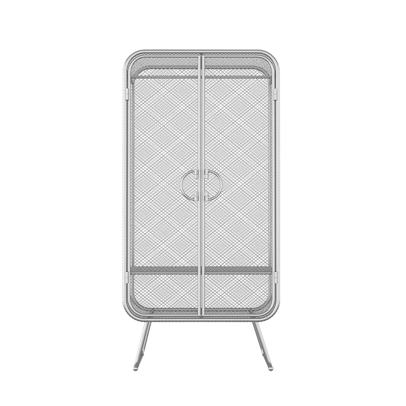 Noordse ijzeren rooster Garderobe Lange hangende opberg metalen opbergkast