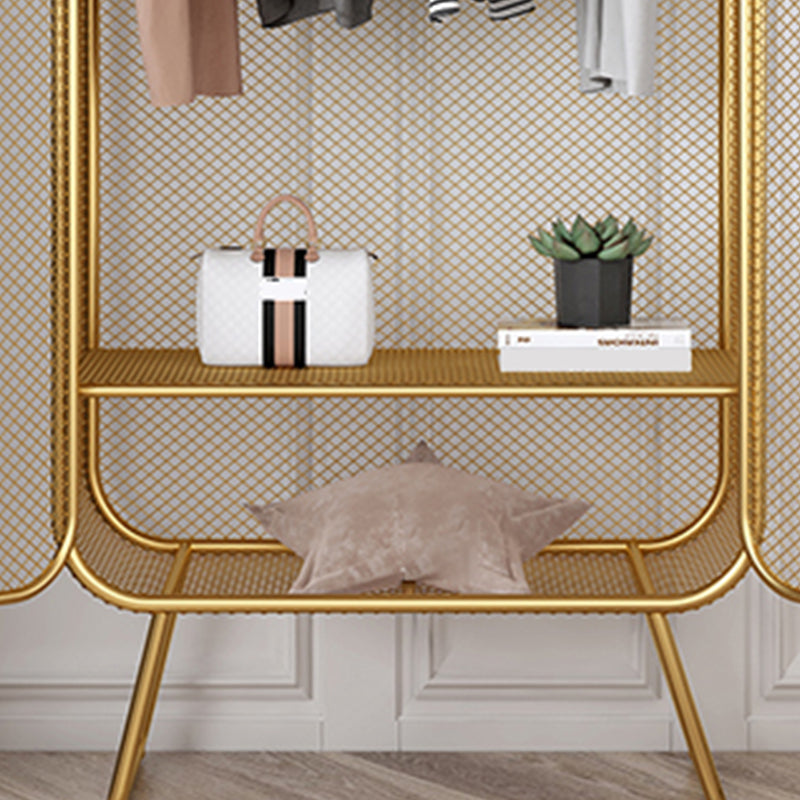 Noordse ijzeren rooster Garderobe Lange hangende opberg metalen opbergkast