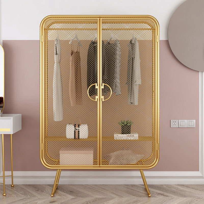 Noordse ijzeren rooster Garderobe Lange hangende opberg metalen opbergkast