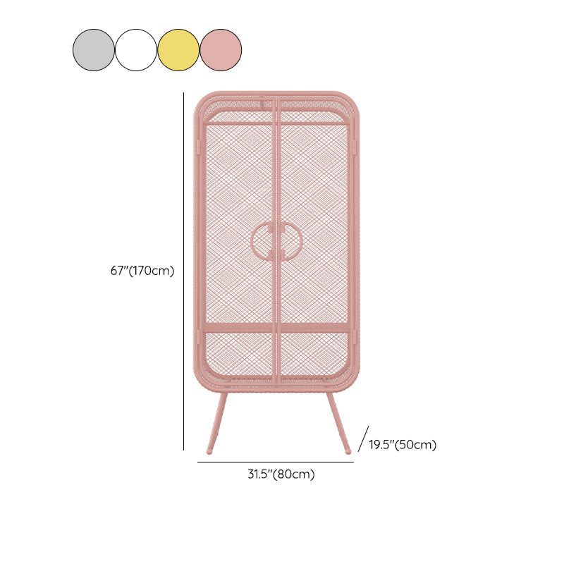 Noordse ijzeren rooster Garderobe Lange hangende opberg metalen opbergkast