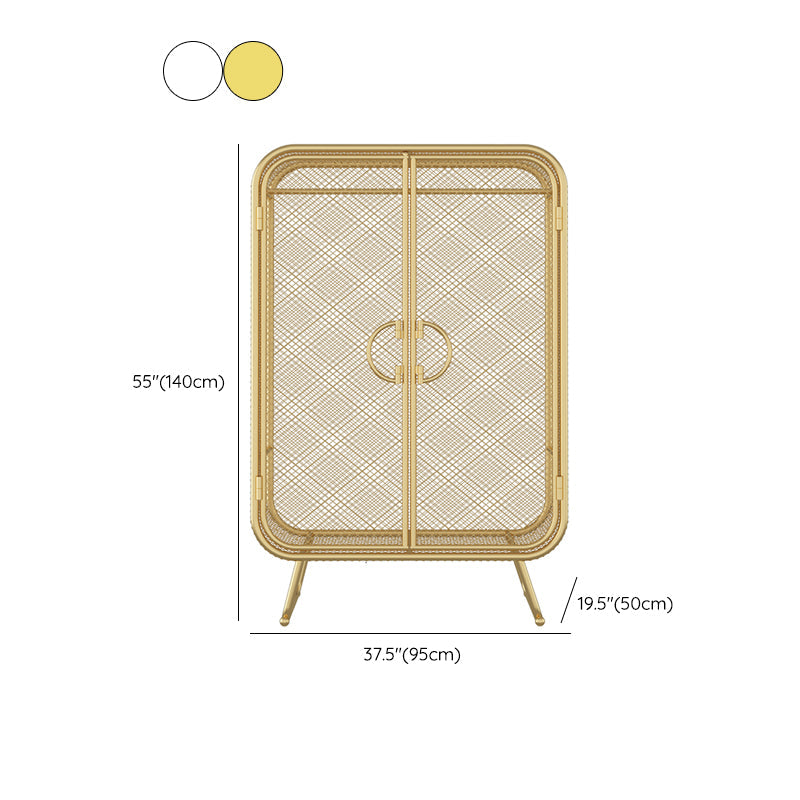 Noordse ijzeren rooster Garderobe Lange hangende opberg metalen opbergkast