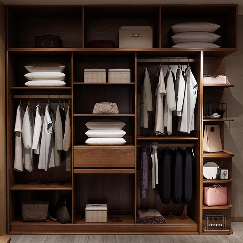 Armoire de rangement armoire de chambre à coucher en bois artificiel moderne - armoire avec étagères