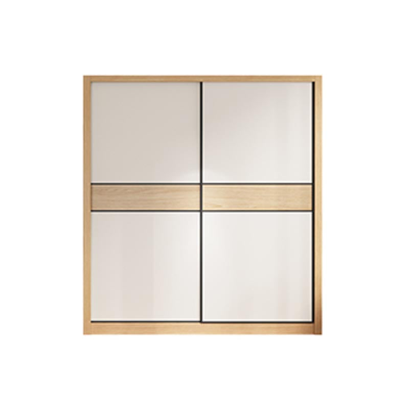 Bedroom Wardrobe Armoire Cabinet, Artificial Wood Modern Storage Cabinet with Drawers