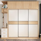 Bedroom Wardrobe Armoire Cabinet, Artificial Wood Modern Storage Cabinet with Drawers