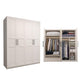 White Wood Wardrobe Cabinet With Drawers and Clothes Hanging Rod Storage Armoire Clearhalo 'Armoires & Wardrobes' 'armoires_wardrobes' 'Bedroom Furniture' 'furn' 'furn_armoires_wardrobes' 'Furniture' 6191583