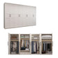 White Wood Wardrobe Cabinet With Drawers and Clothes Hanging Rod Storage Armoire Clearhalo 'Armoires & Wardrobes' 'armoires_wardrobes' 'Bedroom Furniture' 'furn' 'furn_armoires_wardrobes' 'Furniture' 6191586