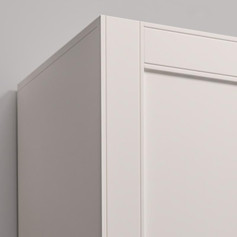 White Wood Wardrobe Cabinet With Drawers and Clothes Hanging Rod Storage Armoire Clearhalo 'Armoires & Wardrobes' 'armoires_wardrobes' 'Bedroom Furniture' 'furn' 'furn_armoires_wardrobes' 'Furniture' 6191587