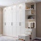 White Wood Wardrobe Cabinet With Drawers and Clothes Hanging Rod Storage Armoire Clearhalo 'Armoires & Wardrobes' 'armoires_wardrobes' 'Bedroom Furniture' 'furn' 'furn_armoires_wardrobes' 'Furniture' 6191592