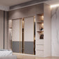 White Modern High Gloss Armoire Wood Armoire with Shelves and Drawers Storage Cabinet Clearhalo 'Armoires & Wardrobes' 'armoires_wardrobes' 'Bedroom Furniture' 'furn' 'furn_armoires_wardrobes' 'Furniture' 6191603