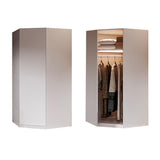White Modern High Gloss Armoire Wood Armoire with Shelves and Drawers Storage Cabinet Clearhalo 'Armoires & Wardrobes' 'armoires_wardrobes' 'Bedroom Furniture' 'furn' 'furn_armoires_wardrobes' 'Furniture' 6191608