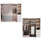 White Modern High Gloss Armoire Wood Armoire with Shelves and Drawers Storage Cabinet Clearhalo 'Armoires & Wardrobes' 'armoires_wardrobes' 'Bedroom Furniture' 'furn' 'furn_armoires_wardrobes' 'Furniture' 6191609