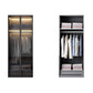 White Modern Armoire Engineered Wood Grand Wardrobe with Drawers and Hanging Rod 31"L x 22"W x 79"H Clearhalo 'Armoires & Wardrobes' 'armoires_wardrobes' 'Bedroom Furniture' 'furn' 'furn_armoires_wardrobes' 'Furniture' 6191624