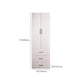 White Modern Armoire Engineered Wood Grand Wardrobe with Drawers and Hanging Rod Clearhalo 'Armoires & Wardrobes' 'armoires_wardrobes' 'Bedroom Furniture' 'furn' 'furn_armoires_wardrobes' 'Furniture' 6191640