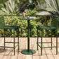 1/3/4 Pieces Industrial Round Bar Table Set Pub Table with Metal Pedestal 3 Pieces: 1 Green Table, 2 Green Stools Clearhalo 'Bar Furniture' 'furn' 'furn_home_bar_bar_sets' 'Furniture' 'Home Bars & Bar Sets' 'home_bar_bar_sets' 'Kitchen & Dining Furniture' 6191643