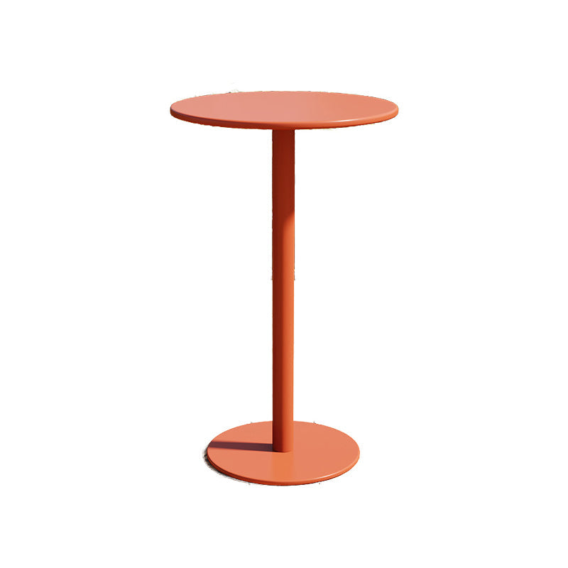 1/3/4 Pieces Industrial Round Bar Table Set Pub Table with Metal Pedestal Clearhalo 'Bar Furniture' 'furn' 'furn_home_bar_bar_sets' 'Furniture' 'Home Bars & Bar Sets' 'home_bar_bar_sets' 'Kitchen & Dining Furniture' 6191652