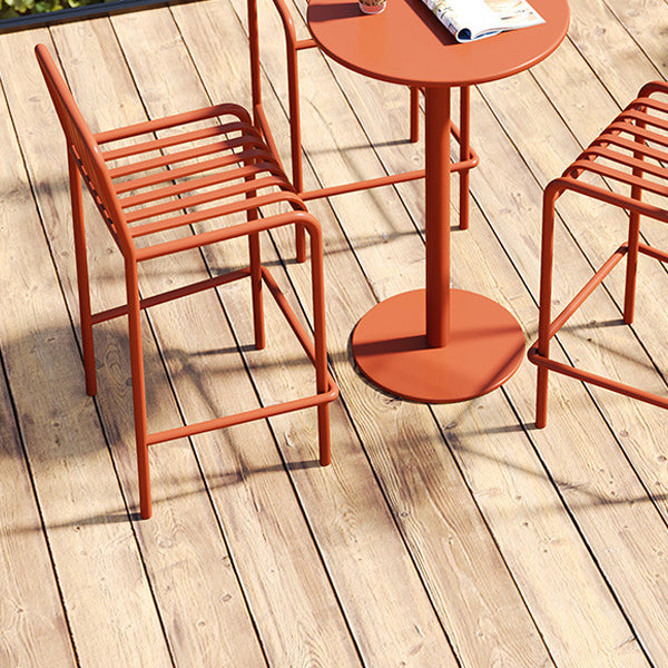 1/3/4 Pieces Industrial Round Bar Table Set Pub Table with Metal Pedestal Clearhalo 'Bar Furniture' 'furn' 'furn_home_bar_bar_sets' 'Furniture' 'Home Bars & Bar Sets' 'home_bar_bar_sets' 'Kitchen & Dining Furniture' 6191656