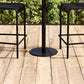 1/3/4 Pieces Industrial Round Bar Table Set Pub Table with Metal Pedestal Clearhalo 'Bar Furniture' 'furn' 'furn_home_bar_bar_sets' 'Furniture' 'Home Bars & Bar Sets' 'home_bar_bar_sets' 'Kitchen & Dining Furniture' 6191660