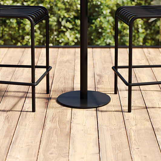 1/3/4 Pieces Industrial Round Bar Table Set Pub Table with Metal Pedestal Clearhalo 'Bar Furniture' 'furn' 'furn_home_bar_bar_sets' 'Furniture' 'Home Bars & Bar Sets' 'home_bar_bar_sets' 'Kitchen & Dining Furniture' 6191660