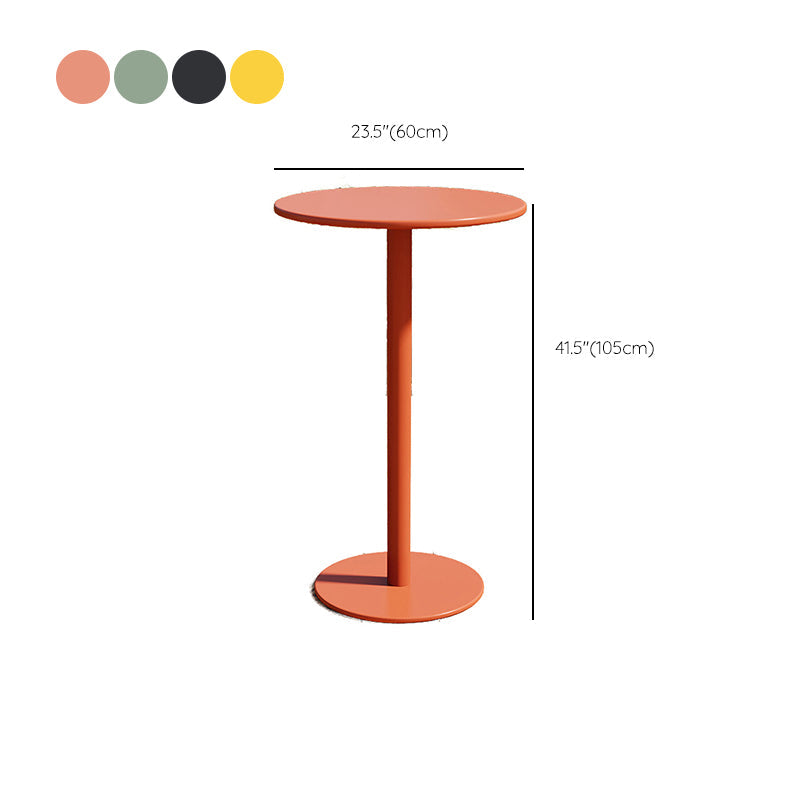 1/3/4 Pieces Industrial Round Bar Table Set Pub Table with Metal Pedestal Clearhalo 'Bar Furniture' 'furn' 'furn_home_bar_bar_sets' 'Furniture' 'Home Bars & Bar Sets' 'home_bar_bar_sets' 'Kitchen & Dining Furniture' 6191665