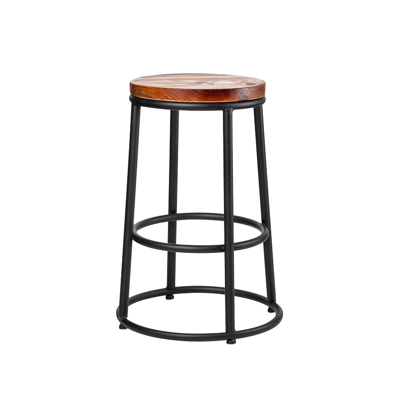 Contemporary Wood Counter Stools Metal Bar Stools for Home Use 1 Piece Counter Stool(26"H) Clearhalo 'Bar Furniture' 'Bar Stools' 'bar_stools' 'furn' 'furn_bar_stools' 'Furniture' 'Kitchen & Dining Furniture' 6196320