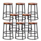 Contemporary Wood Counter Stools Metal Bar Stools for Home Use 8 Piece Set Counter Stool(26"H) Clearhalo 'Bar Furniture' 'Bar Stools' 'bar_stools' 'furn' 'furn_bar_stools' 'Furniture' 'Kitchen & Dining Furniture' 6196328