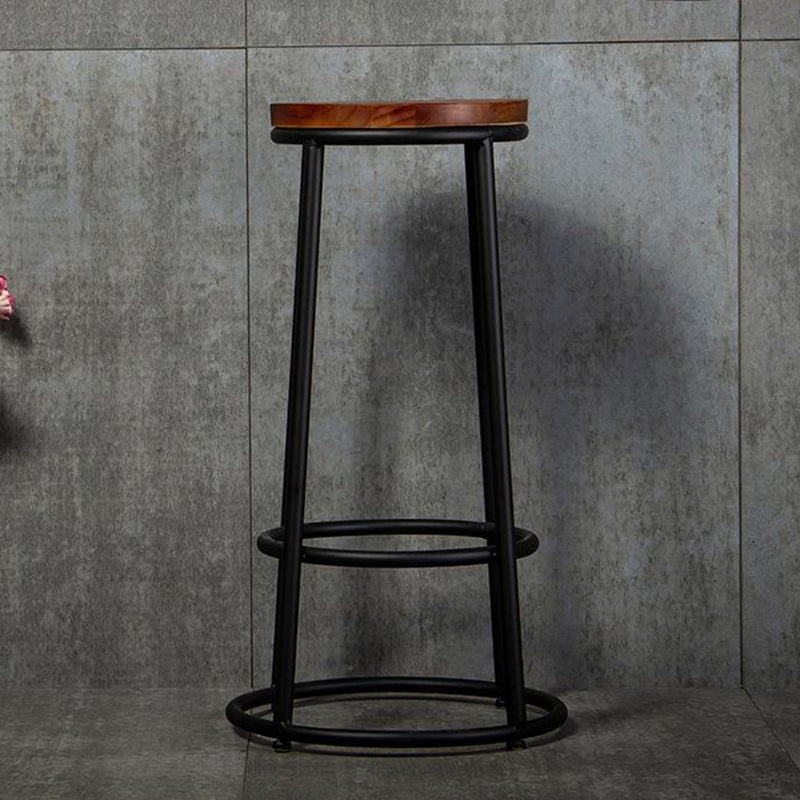 Contemporary Wood Counter Stools Metal Bar Stools for Home Use Clearhalo 'Bar Furniture' 'Bar Stools' 'bar_stools' 'furn' 'furn_bar_stools' 'Furniture' 'Kitchen & Dining Furniture' 6196332