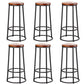 Contemporary Wood Counter Stools Metal Bar Stools for Home Use 6 Piece Set Bar Stool(30"H) Clearhalo 'Bar Furniture' 'Bar Stools' 'bar_stools' 'furn' 'furn_bar_stools' 'Furniture' 'Kitchen & Dining Furniture' 6196334