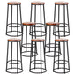 Contemporary Wood Counter Stools Metal Bar Stools for Home Use 8 Piece Set Bar Stool(30"H) Clearhalo 'Bar Furniture' 'Bar Stools' 'bar_stools' 'furn' 'furn_bar_stools' 'Furniture' 'Kitchen & Dining Furniture' 6196336