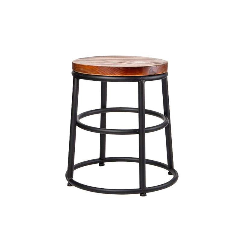 Contemporary Wood Counter Stools Metal Bar Stools for Home Use 1 Piece Short Stool(18"H) Clearhalo 'Bar Furniture' 'Bar Stools' 'bar_stools' 'furn' 'furn_bar_stools' 'Furniture' 'Kitchen & Dining Furniture' 6196337