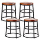 Contemporary Wood Counter Stools Metal Bar Stools for Home Use 4 Piece Set Short Stool(18"H) Clearhalo 'Bar Furniture' 'Bar Stools' 'bar_stools' 'furn' 'furn_bar_stools' 'Furniture' 'Kitchen & Dining Furniture' 6196339