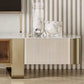 Modern Stone TV Stand Console Enclosed Storage TV Media Stand with Doors for Living Room Clearhalo 'furn' 'furn_tv_stands_entertainment_centers' 'Furniture' 'Living Room Furniture' 'TV Stands & Entertainment Centers' 'TV Stands & Media Storage Furniture' 'tv_stands_entertainment_centers' 6196415