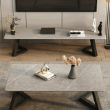 モダンな16 "Wテレビメディアスタンドストーンオープンシェルフテレビスタンドコンソール