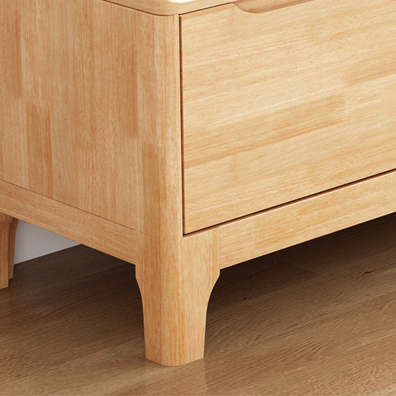 Modern TV Media Stand 15" W Rubberwood TV Stand Console with Drawers Clearhalo 'furn' 'furn_tv_stands_entertainment_centers' 'Furniture' 'Living Room Furniture' 'TV Stands & Entertainment Centers' 'TV Stands & Media Storage Furniture' 'tv_stands_entertainment_centers' 6196459