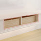 Meuble TV contemporain en pierre, Console blanche flottante, support multimédia pour salon