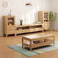 Contemporary Wood TV Console Open Storage TV Media Stand for Living Room
