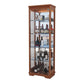 Modern Curio Cabinet Solid Wood Display Stand in Black/ Walnut Finish