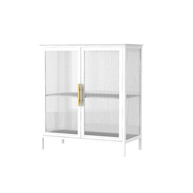 Glass Door Display Cabinet Industrial Storage Cabinet for Living Room 31"L x 16"W x 35"H White Clearhalo 'Display & China Cabinets' 'display_china_cabinets' 'furn' 'furn_display_china_cabinets' 'Furniture' 'Kitchen & Dining Furniture' 6196692